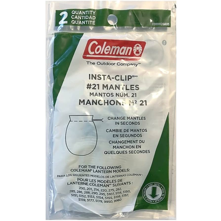 コールマン Coleman INSTA-CLIP ランタン用マントル Amazon.com: Coleman Insta-Clip Mantle (Pack of 2) [Set of 3